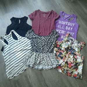 woman junior Lot of 6 tops size xs